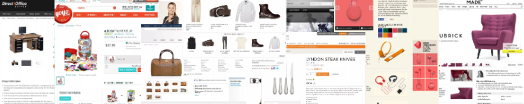 Ecommerce product page design gallery banner