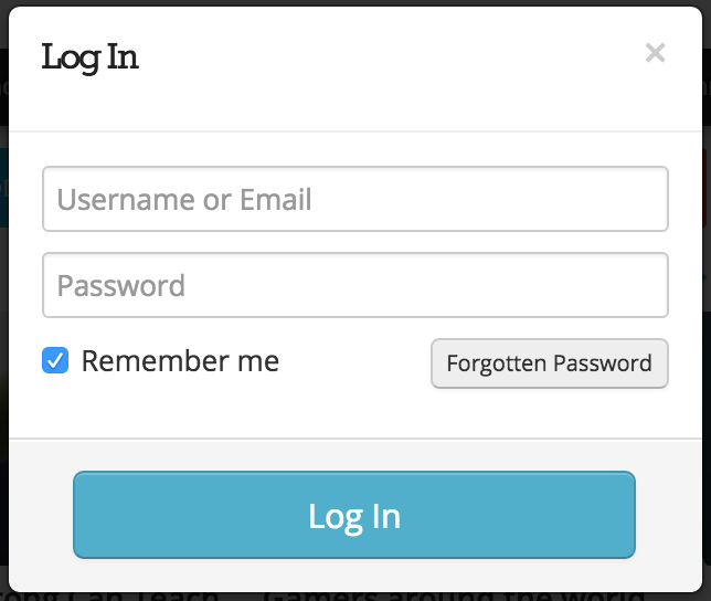 Gizmodo login form design example