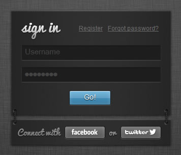 Infogr.am login form design example