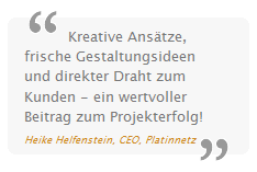 Kupferwerk pull quote design example