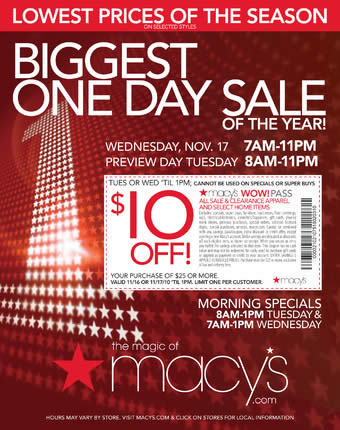 Macys online coupon design example