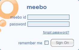 meebo login form design example