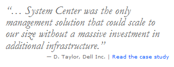 Microsoft System Center pull quote design example