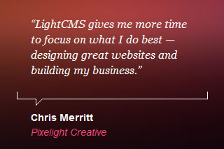 LightCMS pull quote design example