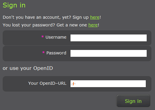 Sudokular login form design example