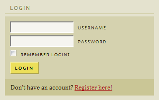 Tip'd login form design example