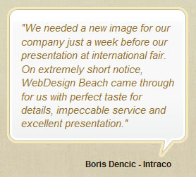 Web Design Beach pull quote design example