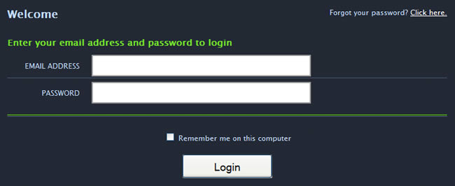 Wridea login form design example