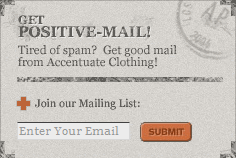 Accentuate Clothing email signup form design example