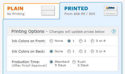 Action Envelope tabbed box design example