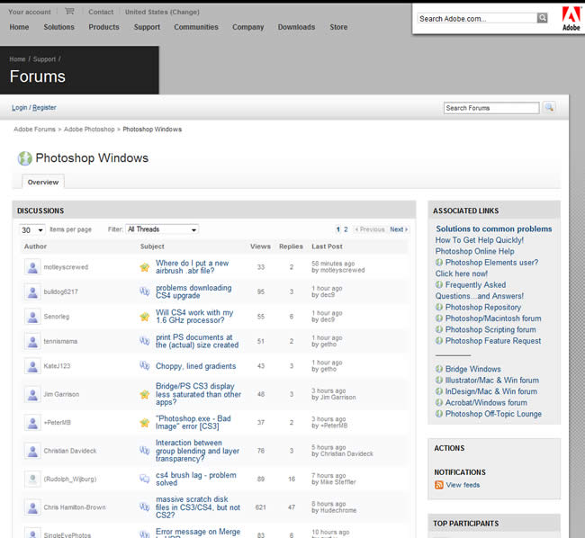 Adobe forum design example