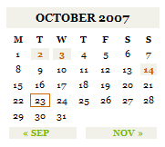 Department of Spanish and Portuguese, UC Berkeley calendar design example