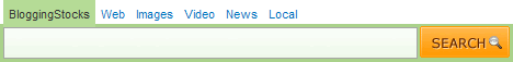 BloggingStocks search box design example