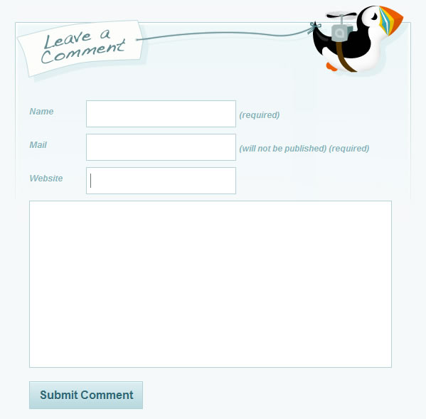 Branded07 comment form design example