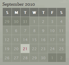 Capitol College calendar design example