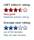 CNET Reviews rating design example