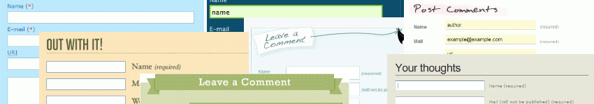 Comment forms design gallery banner