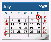 NWC Blue v1.0 calendar design example