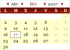 El gusto es mío calendar design example