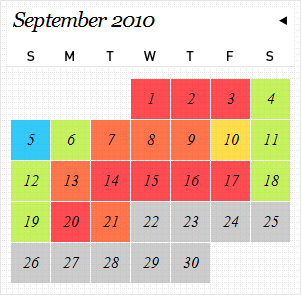 Engadget calendar design example