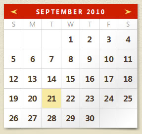 Flourish Web Design calendar design example