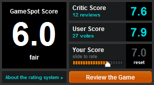 GameSpot rating design example