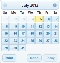HomeAway calendar and date picker design example