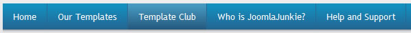 Joomla Junkie website navigation design example