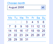 KLM calendar design example