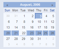 FlyLAL calendar design example