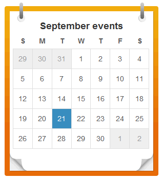 Lawrence.com calendar design example