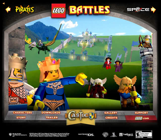 Lego Battles video game website design example