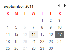 MoMA calendar and date picker design example