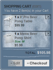 Pong A Long mini shopping cart design example