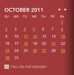 San Francisco Opera calendar and date picker design example