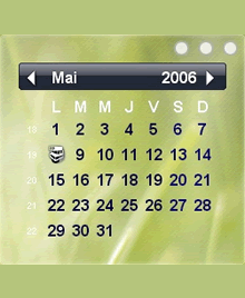 Clear rain calendar design example