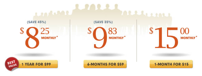 Spokeo pricing table design example