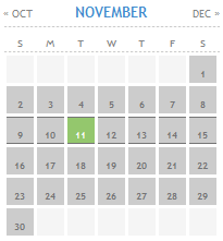 StudyBlue calendar design example