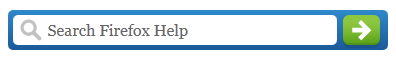 Firefox Support search box design example