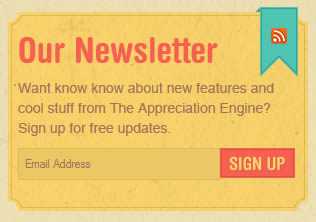 The Appreciation Engine email signup form design example