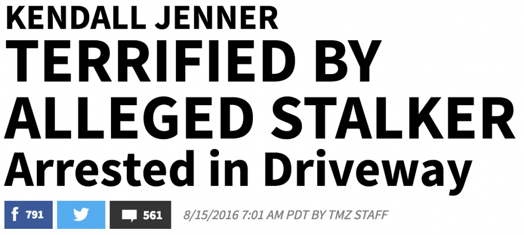 TMZ headline typography example