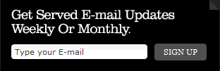 Typography Served email signup form design example