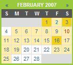 Until Monday calendar design example