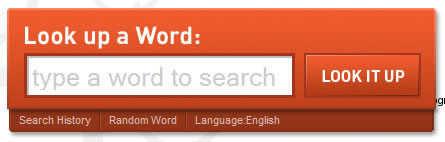 Thinkmap Visual Thesaurus search box design example