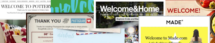 Welcome email design gallery banner