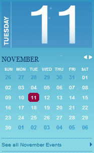 Tennessee Winter calendar design example