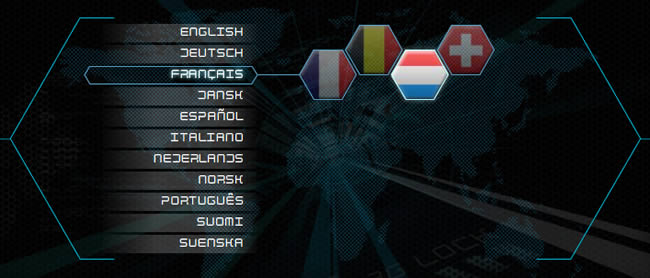 Wipeout Pulse website country selector design example