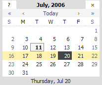 Wufoo calendar design example