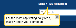 Yahoo! web tooltip design example