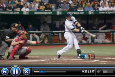 Major League Baseball web video player design example